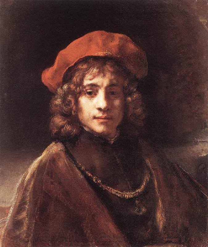 REMBRANDT Harmenszoon van Rijn The Artist's Son Titus du Norge oil painting art